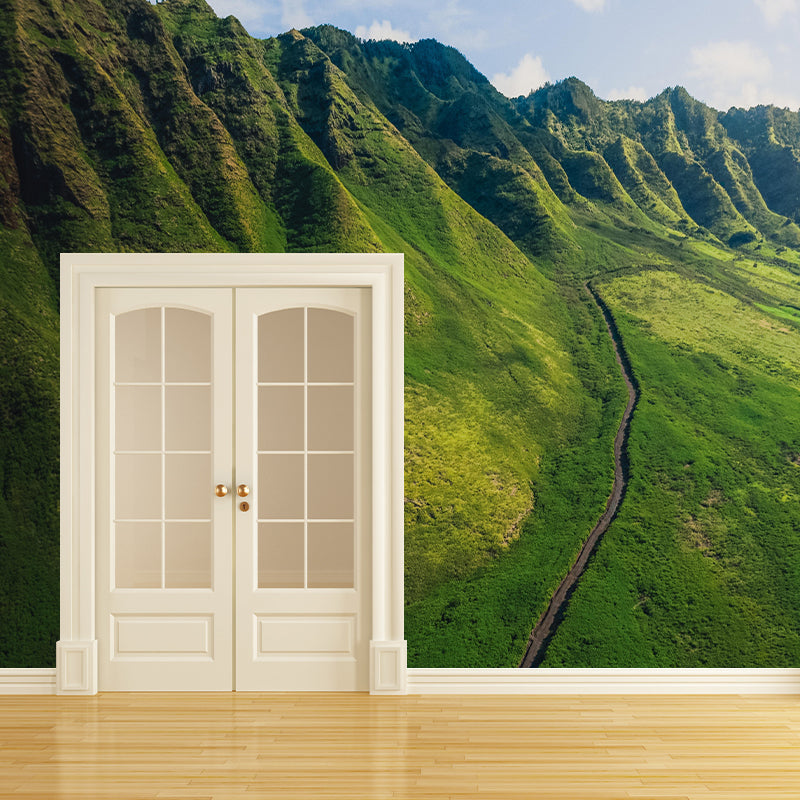 Snow Scene Style Mountain Wall Mural Wallpaper Photography Mildew Resistant Wall Covering