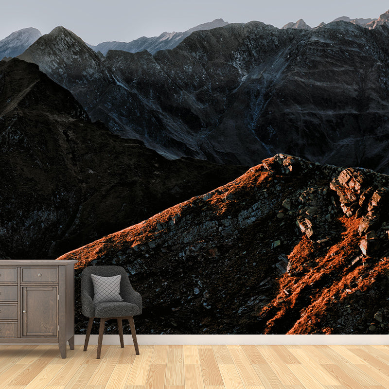 Snow Mountain Wall Mural Wallpaper Photography  Resistant for Room