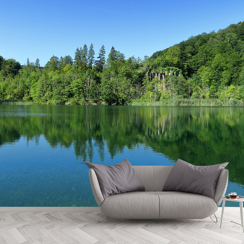 Mountain Forest Style Forest Wall Mural Wallpaper Photography Mildew Resistant for Bedroom