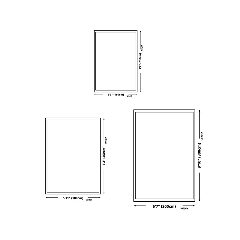 Dark Green Modern Rug Polyester Graphic Indoor Rug Stain Resistant Rug for Home Decor