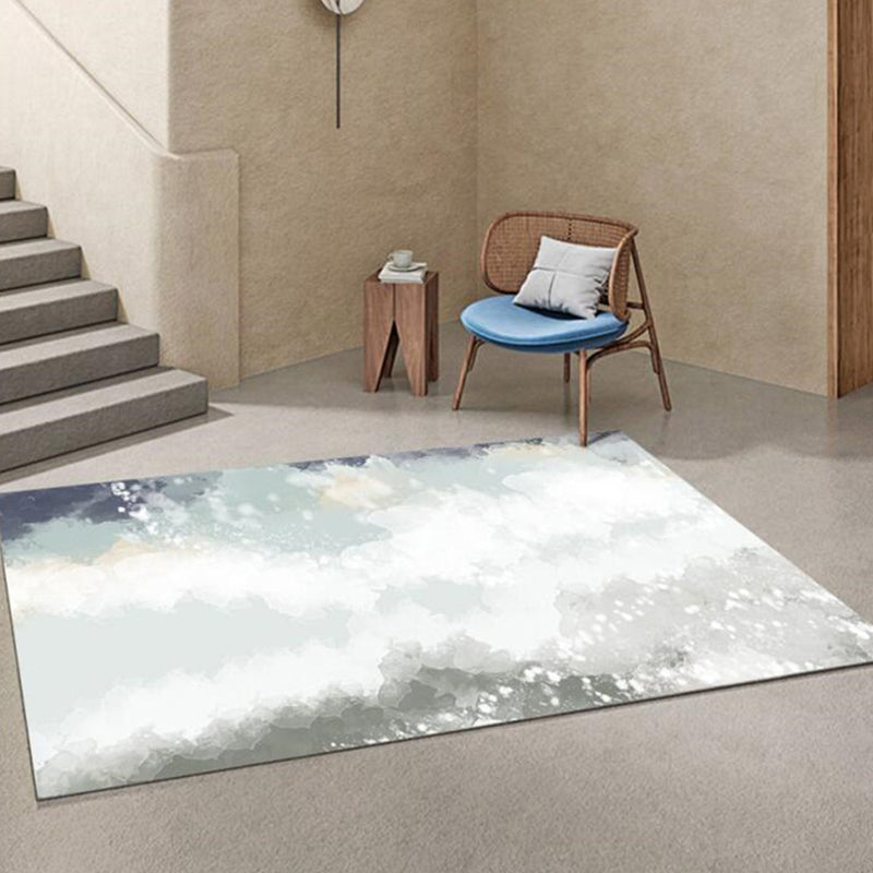 Light Pink Simple Rug Polyester Graphic Rug Non-Slip Backing Rug for Home Decor