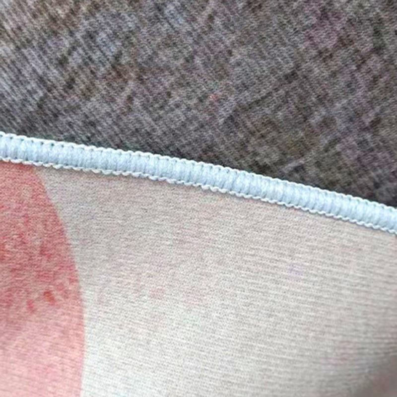 Tapis gris moderne en polyester tapis roulable de tapis lavable pour décoration intérieure