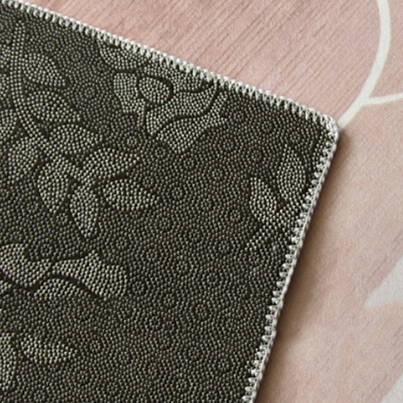 Brown Luxury Rug Polyester Graphic Rug Stain Resistant Rug for Living Room