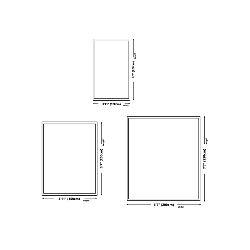 Light Brown Simple Rug Polyester Line Rug Stain Resistant Rug for Living Room