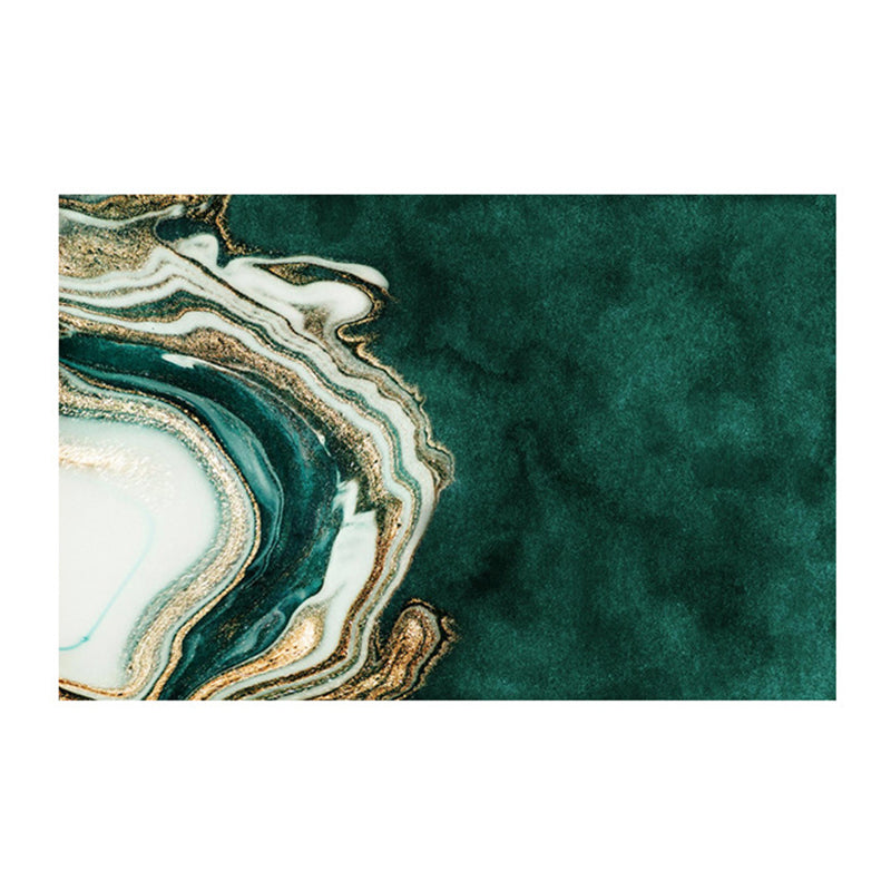 Alfombra de poliéster de alfombra de verde contemporánea verde oscuro para la alfombra lavable para la decoración del hogar