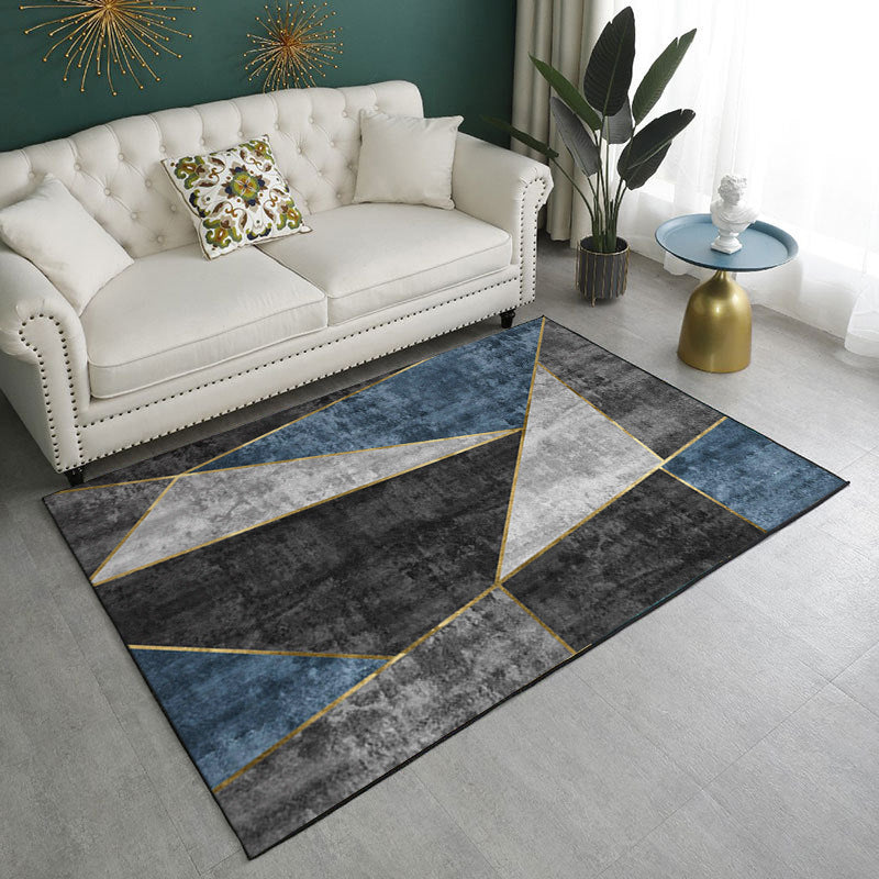 Alfombra de poliéster de alfombra de verde contemporánea verde oscuro para la alfombra lavable para la decoración del hogar