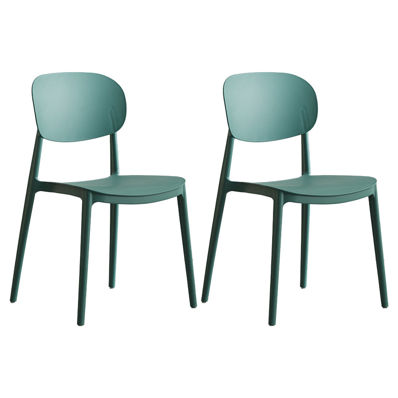 Silla lateral de plástico moderna Silla de comedor con respaldo sólido para restaurante