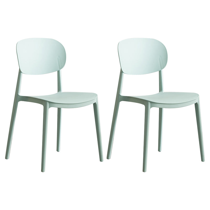 Silla lateral de plástico moderna Silla de comedor con respaldo sólido para restaurante