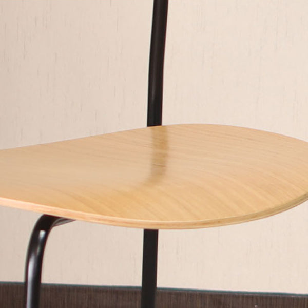 Silla industrial sin brazos para interiores y exteriores, silla de comedor con respaldo abierto de metal