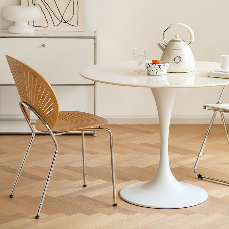 Industriële armloze stoelen indoor-outdoor massief houten eetstoelstoel