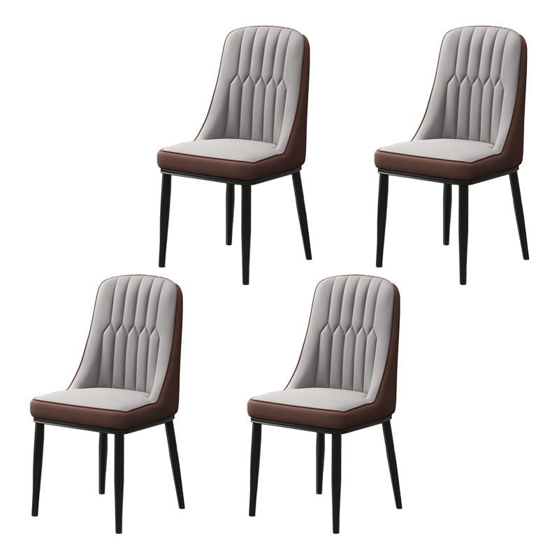 Inicio Silla auxiliar escandinava Silla de comedor Parsons tapizada en metal