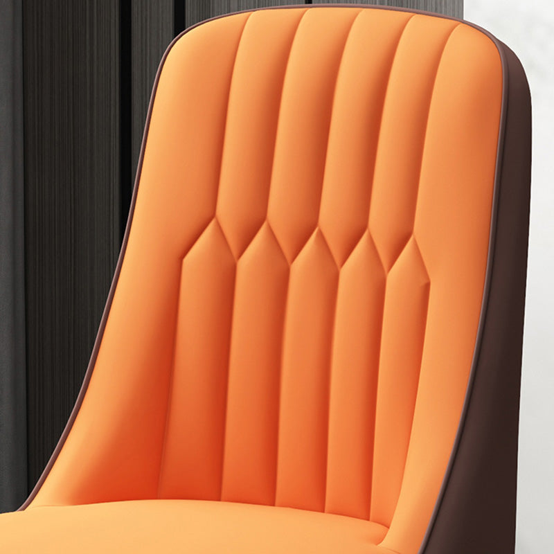 Inicio Silla auxiliar escandinava Silla de comedor Parsons tapizada en metal