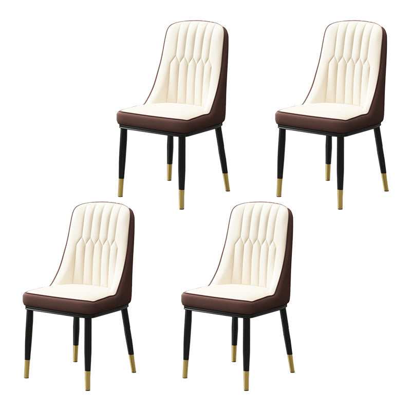 Inicio Silla auxiliar escandinava Silla de comedor Parsons tapizada en metal