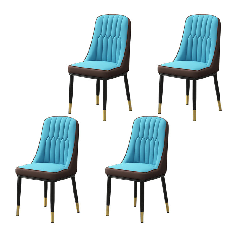 Inicio Silla auxiliar escandinava Silla de comedor Parsons tapizada en metal