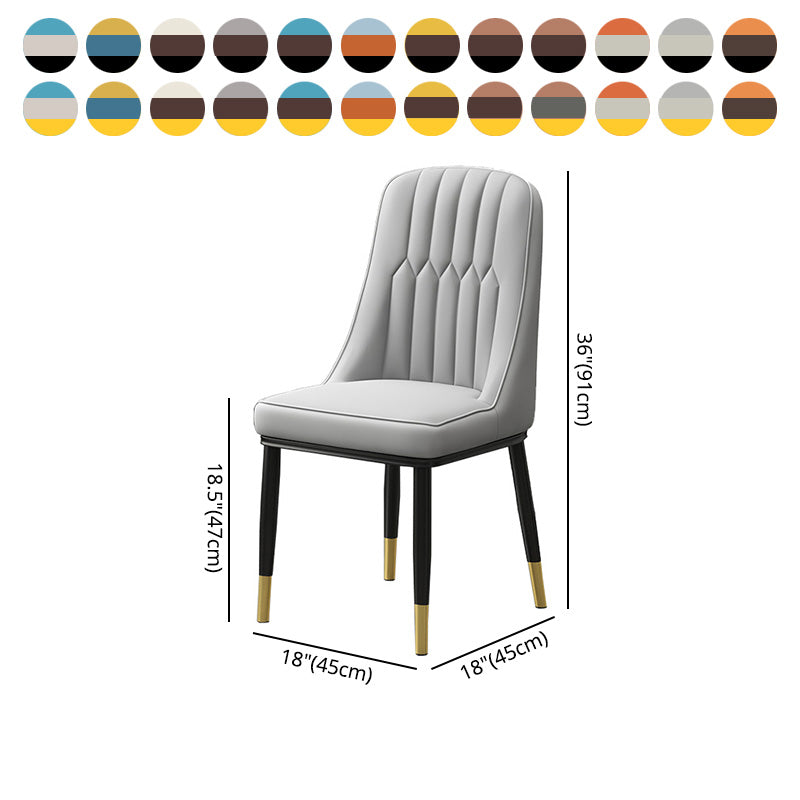 Inicio Silla auxiliar escandinava Silla de comedor Parsons tapizada en metal