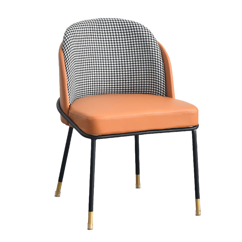 Sillas de comedor nórdicas Sillón Parsons para cocina con patas de metal