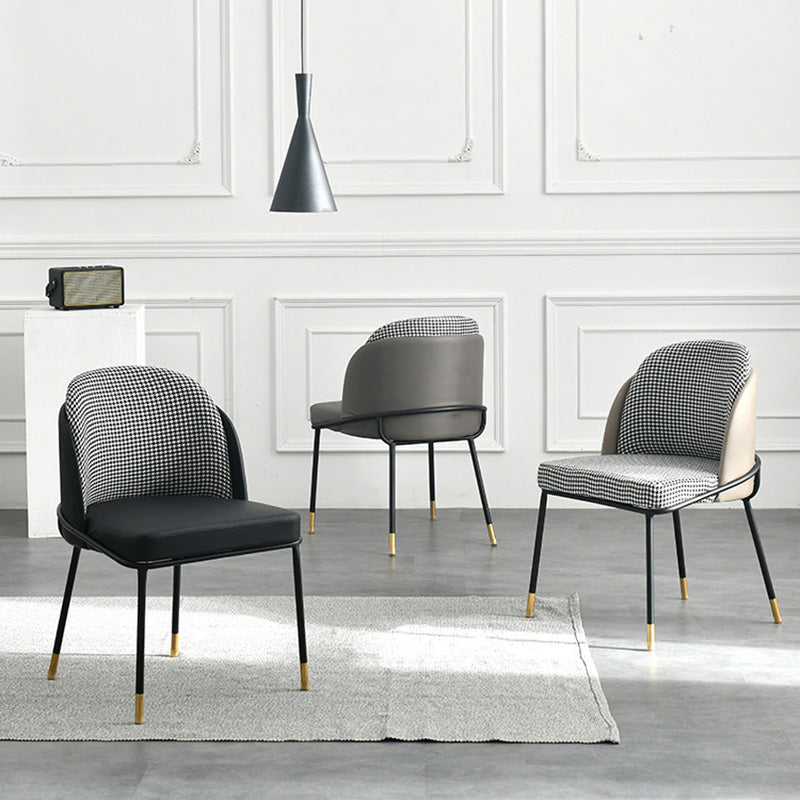 Sillas de comedor nórdicas Sillón Parsons para cocina con patas de metal