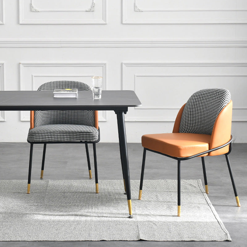Sillas de comedor nórdicas Sillón Parsons para cocina con patas de metal