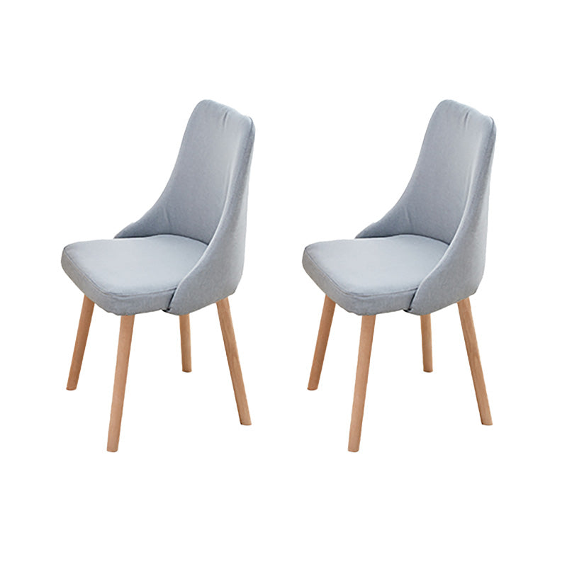 Silla lateral de comedor de madera moderna Parsons, silla sin brazos para restaurante