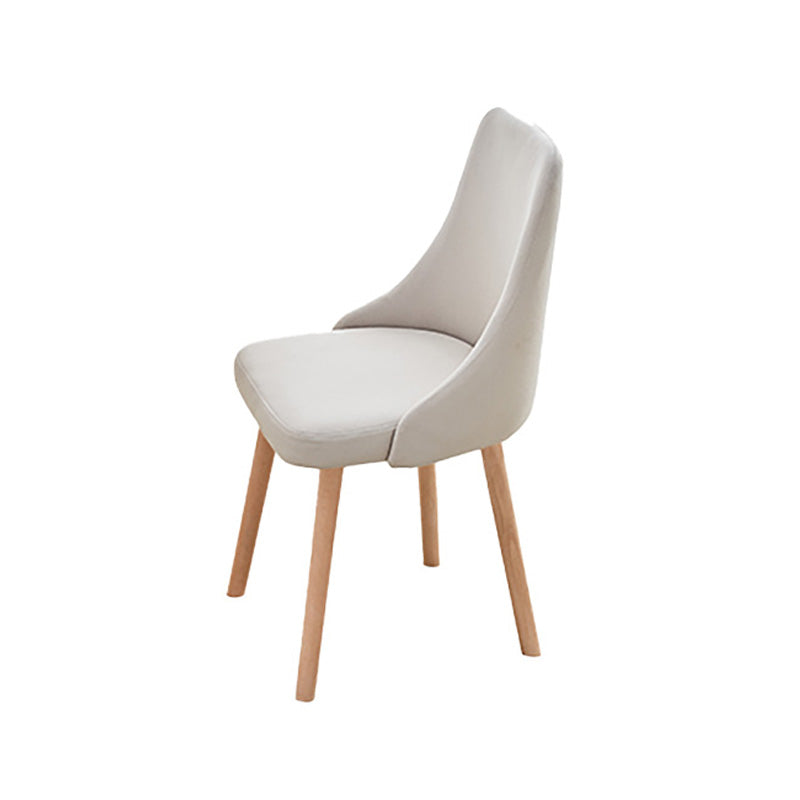 Silla lateral de comedor de madera moderna Parsons, silla sin brazos para restaurante