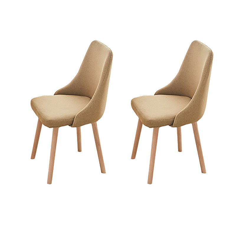 Silla lateral de comedor de madera moderna Parsons, silla sin brazos para restaurante