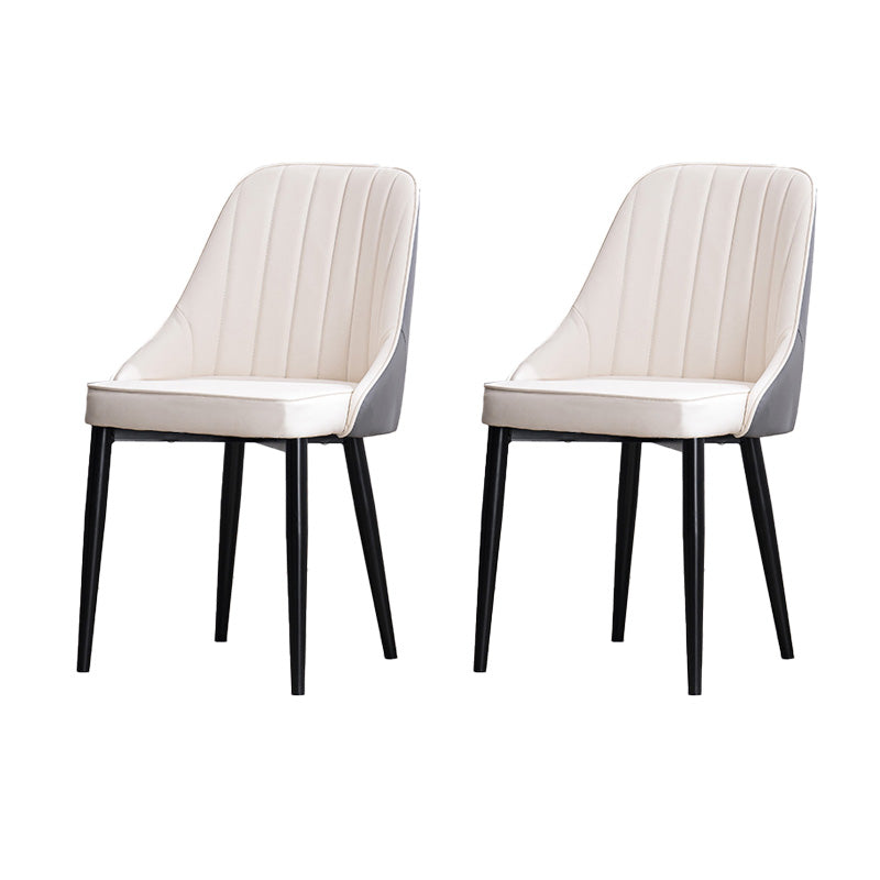 Silla lateral interior escandinava Silla de comedor Parsons tapizada de metal