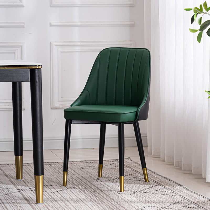 Silla lateral interior escandinava Silla de comedor Parsons tapizada de metal