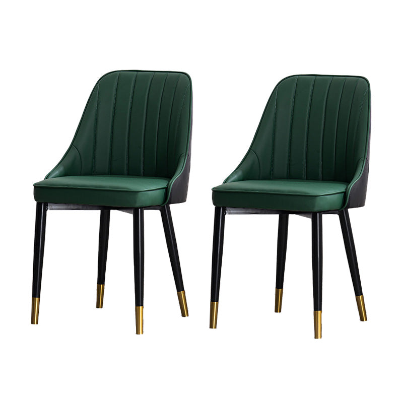 Silla lateral interior escandinava Silla de comedor Parsons tapizada de metal
