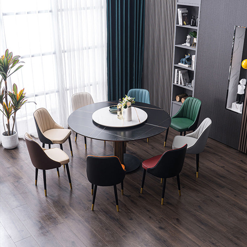 Silla lateral interior escandinava Silla de comedor Parsons tapizada de metal