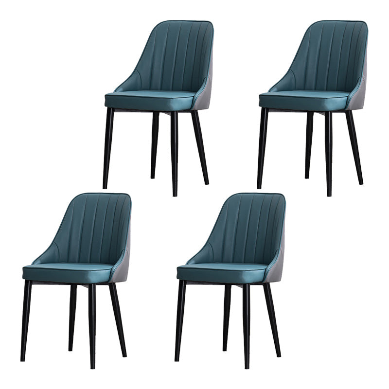 Silla lateral interior escandinava Silla de comedor Parsons tapizada de metal