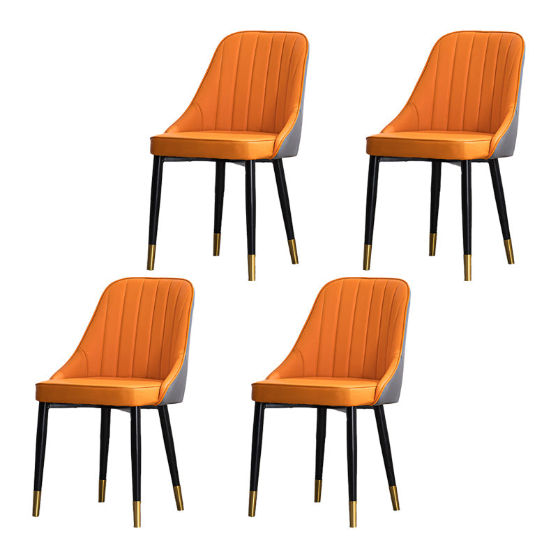Silla lateral interior escandinava Silla de comedor Parsons tapizada de metal