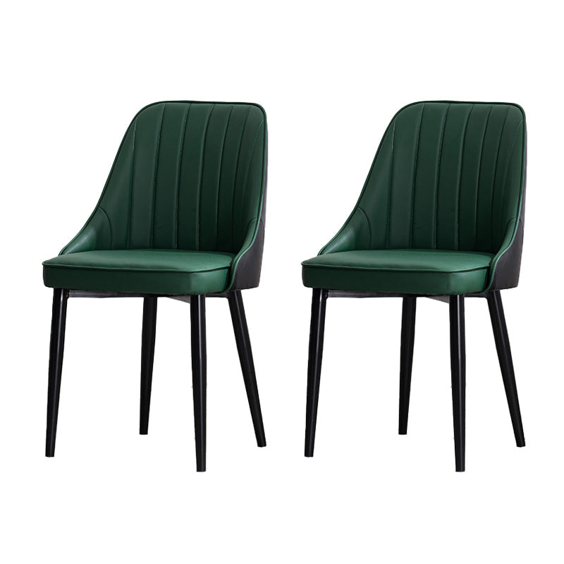 Silla lateral interior escandinava Silla de comedor Parsons tapizada de metal