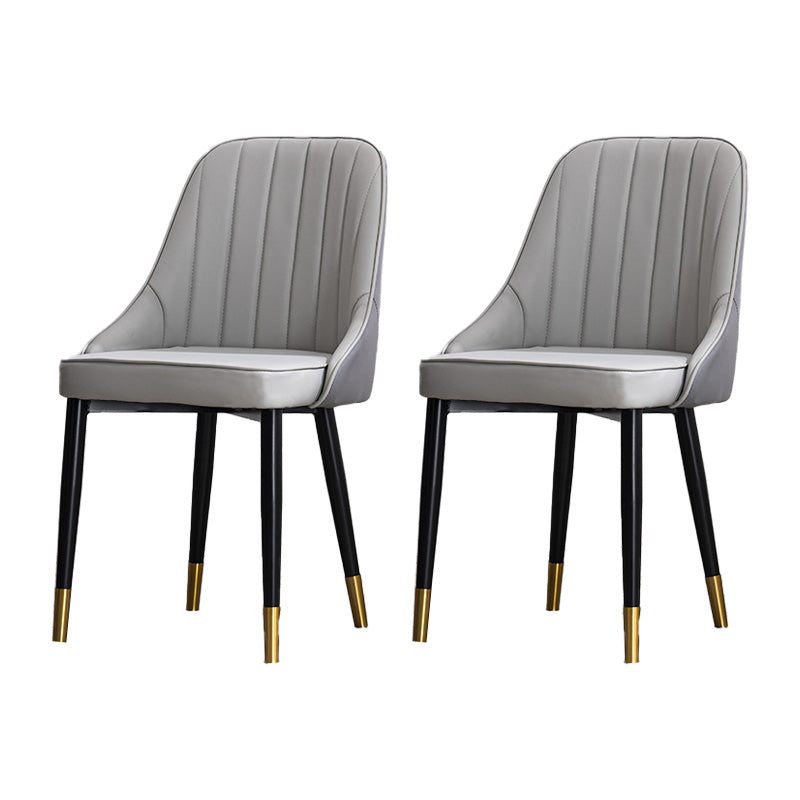 Silla lateral interior escandinava Silla de comedor Parsons tapizada de metal