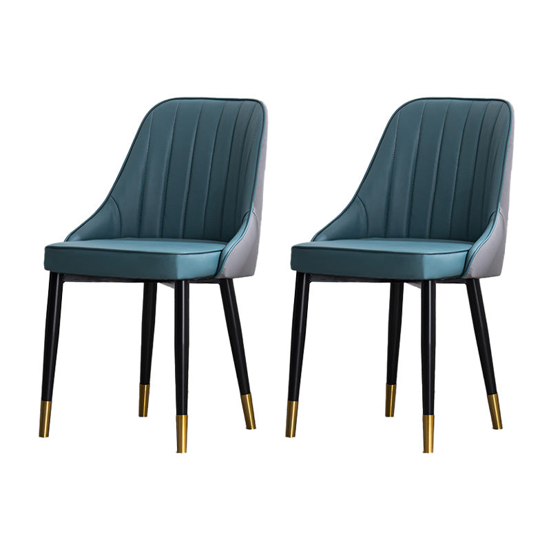 Silla lateral interior escandinava Silla de comedor Parsons tapizada de metal