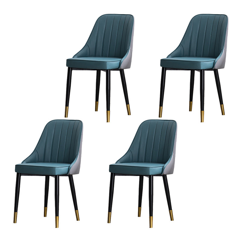 Silla lateral interior escandinava Silla de comedor Parsons tapizada de metal