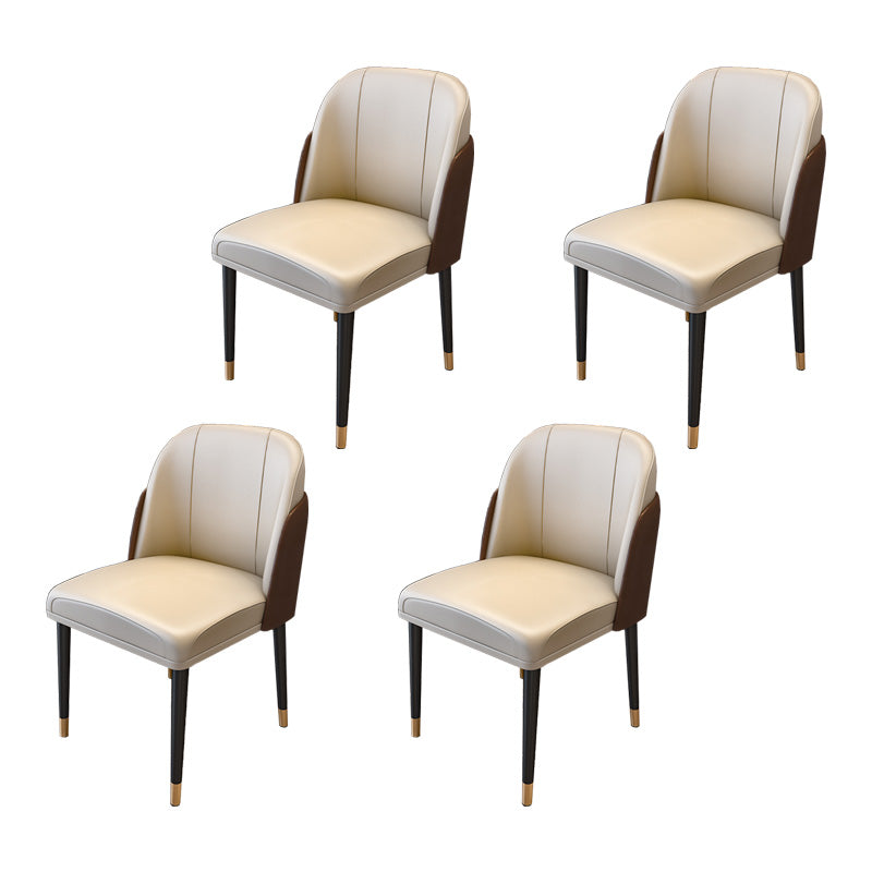 Silla lateral escandinava para el hogar Silla de comedor Parsons tapizada de metal