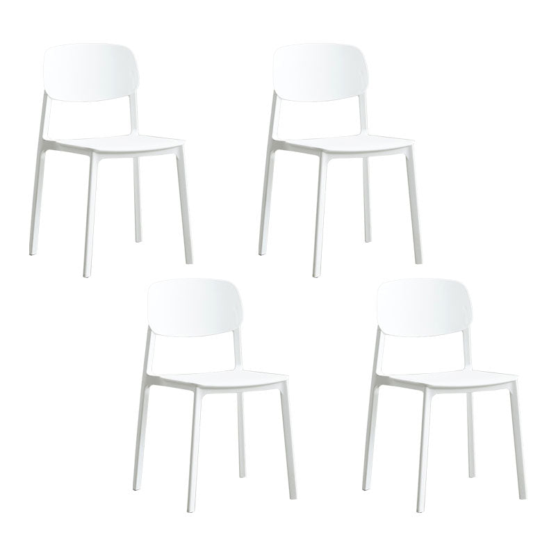 Silla lateral plástica escandinava de la sala de conferencias con parte posterior abierta del final mate que cena la silla