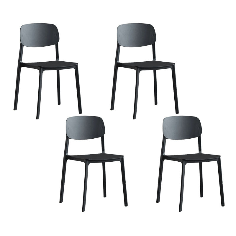 Silla lateral plástica escandinava de la sala de conferencias con parte posterior abierta del final mate que cena la silla