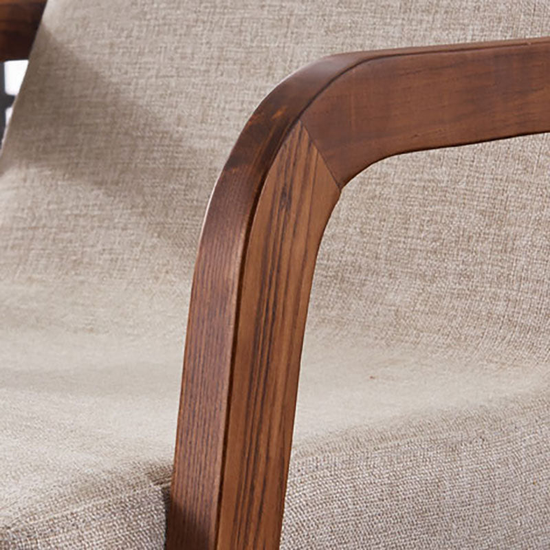 Silla de comedor de madera tradicional para uso doméstico Silla acolchada con respaldo sólido con brazo