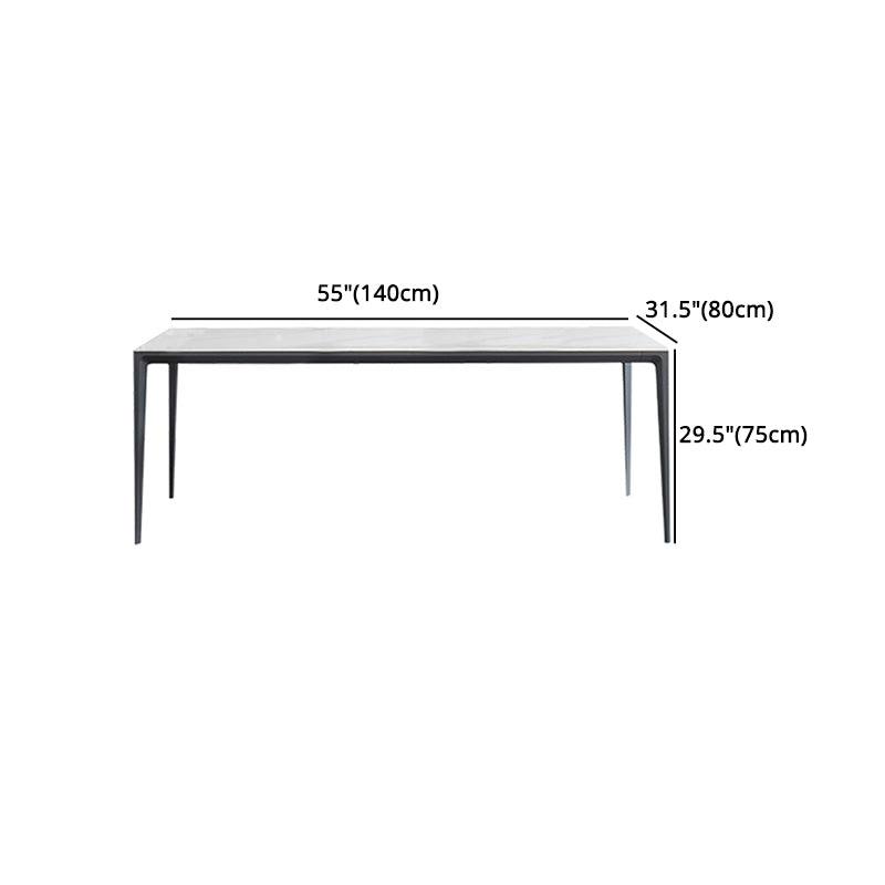 1/4/5/6/7 Pcs Metal Modern Dining Set with Rectangle Table Dinette Set