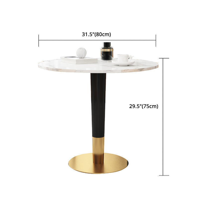 1/2/4/5 Pcs Metal Glam Dining Room Set with Round Table and Arm Chairs Dinette Set