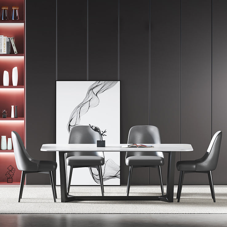 Modern 1/2/5/7 Pieces Rectangle Dining Set Sintered Stone Dining Table Set