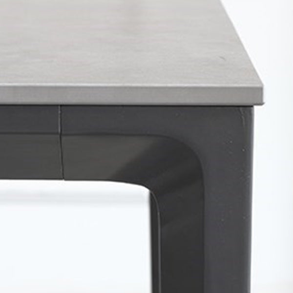 1/3/4/5/7 Pieces Modern Dining Set with Grey Top Table and Leather Chairs Dinette Set