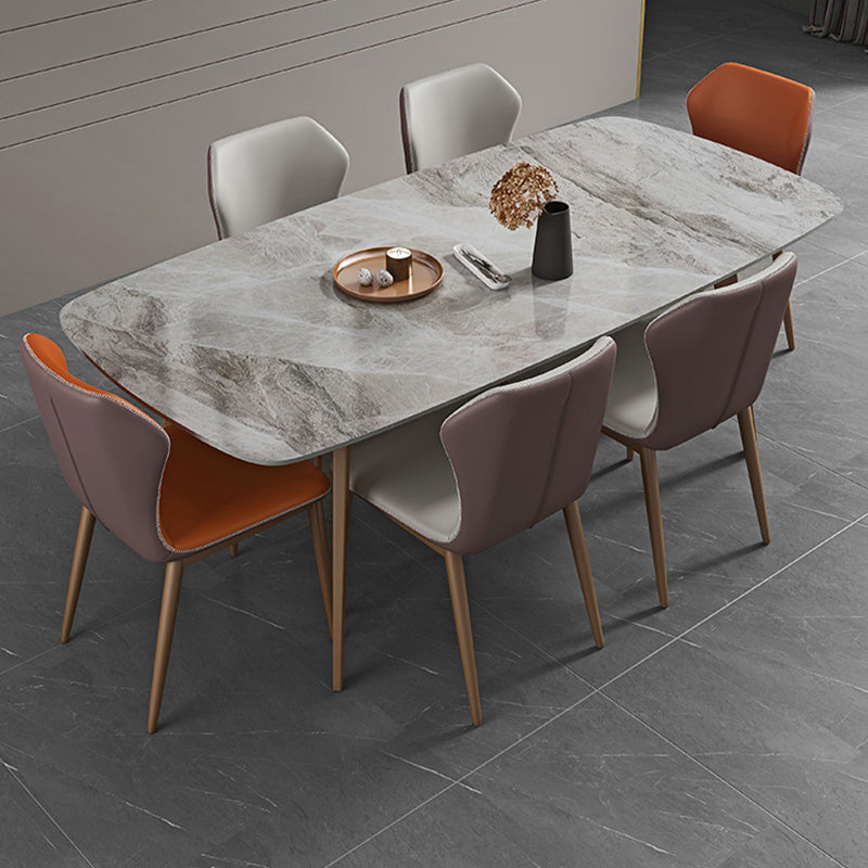 1/2/5/7 stuks Luxury Dining Set rechthoekige eettafel set met lederen stoelen