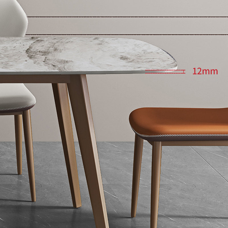 1/2/5/7 stuks Luxury Dining Set rechthoekige eettafel set met lederen stoelen