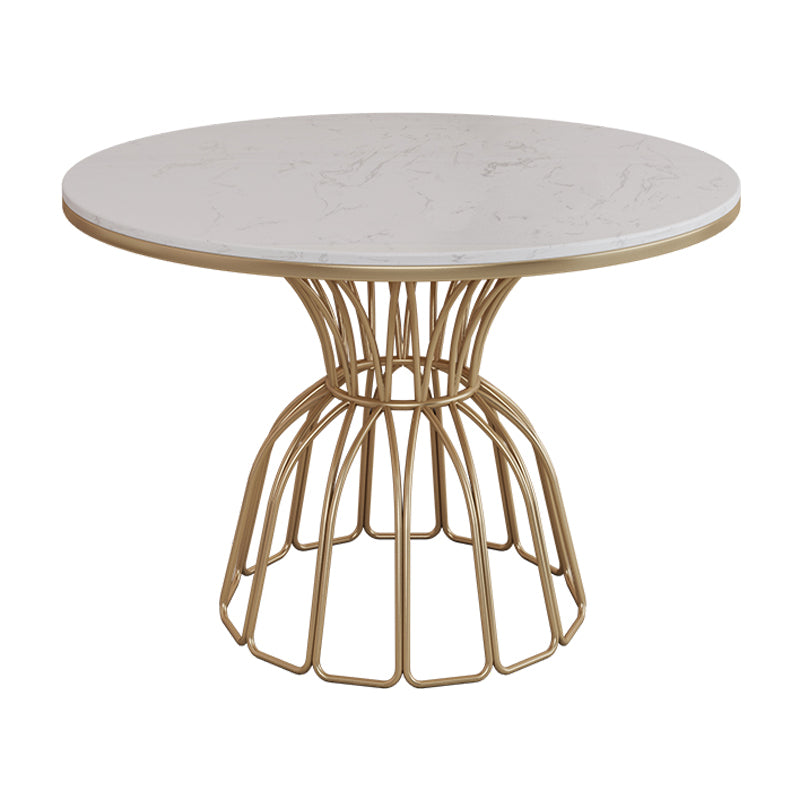 Glam 1/4/5 pièces en jeu de restauration ronde ensemble de table à manger en pierre fritté pour usage domestique