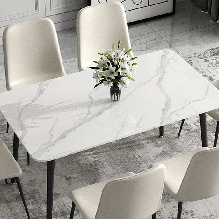 Modern 1/2/5/7 Pieces Dining Set Rectangle Sintered Stone Dining Table Set