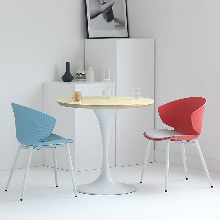 Table à manger ronde moderne en bois Table à manger de cuisine standard avec base en tulipe