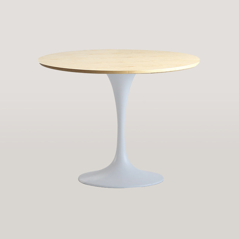 Table à manger ronde moderne en bois Table à manger de cuisine standard avec base en tulipe