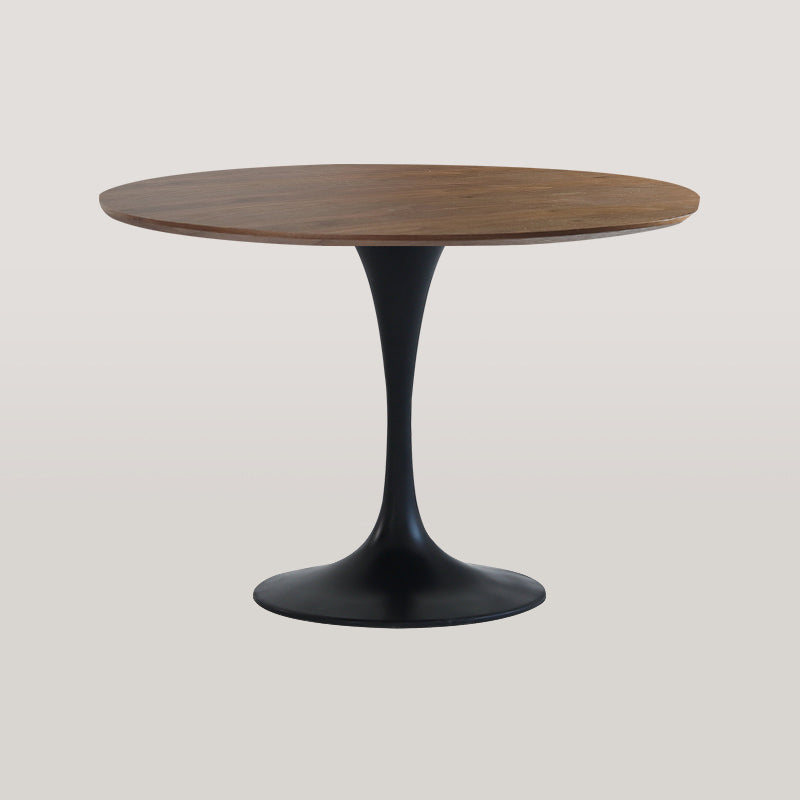Table à manger ronde moderne en bois Table à manger de cuisine standard avec base en tulipe